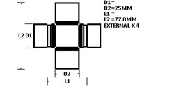 UNIVERSAL JOINT - MITSUBISHI PartNo:  RUJ2045