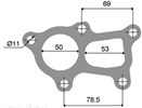 TURBO FLANGE GASKET 4D56T