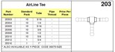 AIRLINE TEE 1/4"