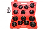 15 PIECE CUP TYPE OIL FILTER WRENCH SET
