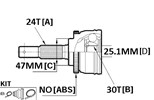 CV JOINT - 24X47X30 HONDA