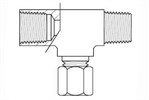 BRASS UNION F&MALE RUN TEE 1/4" X 1/8"