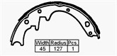 BRAKE SHOES - FALCON FAIRLANE 1965-88