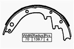 BRAKE SHOES - IMPALA BELAIR CORVETTE