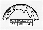 BRAKE SHOES - FALCON XL-XR 1960-66