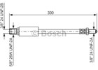 BRAKE HOSE - OPEL ASTRA 235MM X 10MM