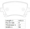 DISC PADS - AUDI A3 A6 VW 06>