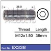 WHEEL STUD EXTENSION - M12X1.50 - 38MM