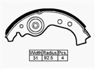 BRAKE SHOES - FIAT UNO 500 121 122 126