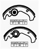 BRAKE SHOES - FIAT 500F 500D 1965-73