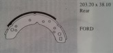 BRAKE SHOES - FORD ESCORT