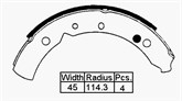 BRAKE SHOES - VAUXHALL VICTOR