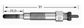 GLOW PLUG - NISSAN  CD17 ENGINE