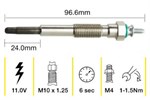 GLOW PLUG - TOYOTA 1KZ-TE 1CT 1KZ-T