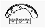 BRAKE SHOES - DAIHATSU CHARADE G102 87>