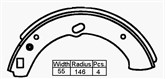 BRAKE SHOES - NISSAN CABALL PATROL 66-70