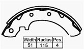 BRAKE SHOES - TOYOTA HI-LUX HI-ACE