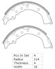 BRAKE SHOES - CORONA CT215 CT216 96>