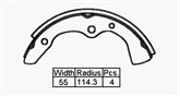 BRAKE SHOES - E1400 E1800 E2000 E2200