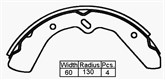 BRAKE SHOES - E1800 E2000 E2200 84>