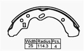 BRAKE SHOES - 323 LASER WAGON 86>