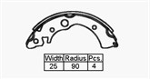 BRAKE SHOES - CITY GA1 GA2 IMPORT 86>