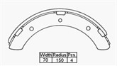 BRAKE SHOES - MITSUBISHI CANTER ROSA