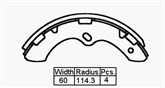 BRAKE SHOES - CANTER FB100 1978>