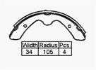 BRAKE SHOES - SUZUKI JIMNY 1976-82