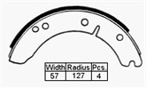 BRAKE SHOES - COMMER 1500-2500 1968-78