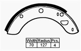 BRAKE SHOES - CF BEDFORD FORD TRANSIT