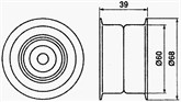 IDLER - MITSUBISHI 1.8L 2L DIESEL 84-90