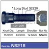 WHEEL STUD & NUT - 1/2"-20R