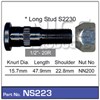 WHEEL STUD & NUT - 1/2"-20R