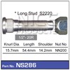 WHEEL STUD & NUT - 1/2"-20R