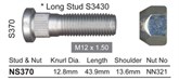 WHEEL STUD & NUT - M12X1.50