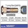 WHEEL STUD & NUT - M12X1.25