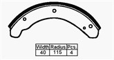 BRAKE SHOES - VW BEETLE 1200 1300 64-70