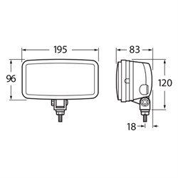 HELLA - COMET 550 DRIVING LAMP PartNo:  1309