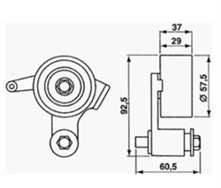 TENSIONER - TOYOTA 3SGTE PartNo:  13505-88480