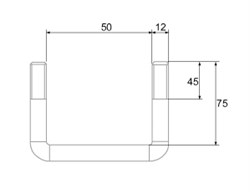 ARK - JOCKEY WHEEL U BOLTS 50MM X 50MM PartNo:  UB2B