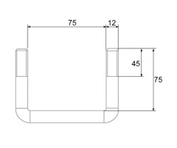 ARK - JOCKEY WHEEL U BOLTS 75MM X 50MM PartNo:  UB3B