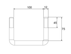 ARK - JOCKEY WHEEL U BOLTS 100MM X 50MM PartNo:  UB4B