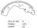 BRAKE SHOES - MAZDA B2500